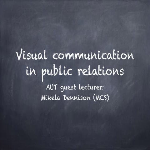 Visual communications in business and PR