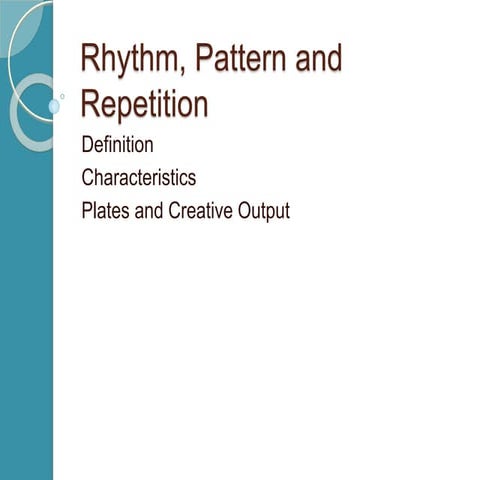 Visual Communication lecture 4 1 rhythm, pattern and repetition