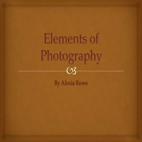 Visual composition slideshow - Alexia Rowe