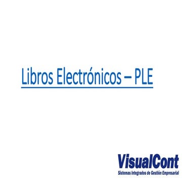 Libros Electronicos - PLE