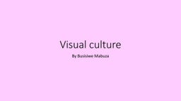 Visual Culture And Visual Studies – JMNG
