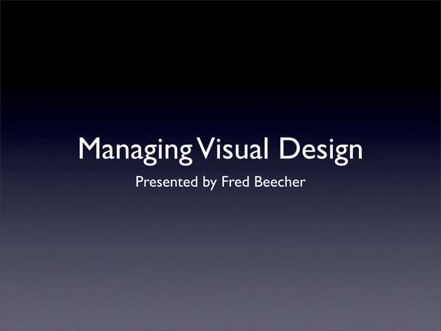Managing Visual Design in Axure