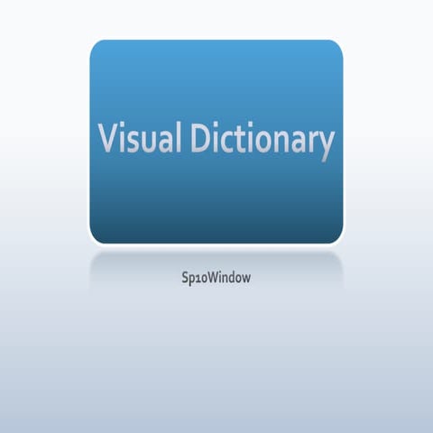 Visual dictionary - Sp10Window