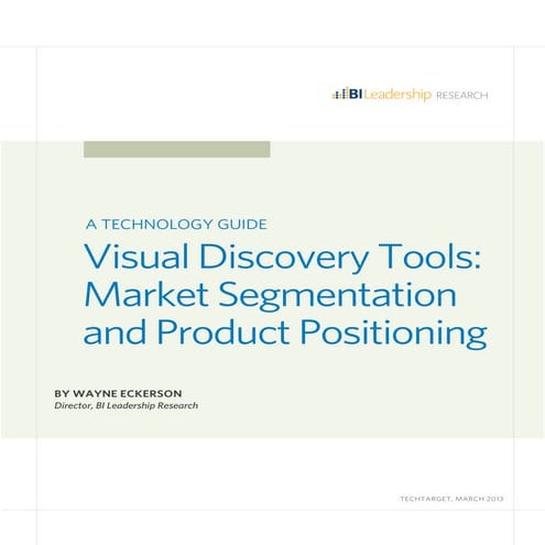Visual discovery tools