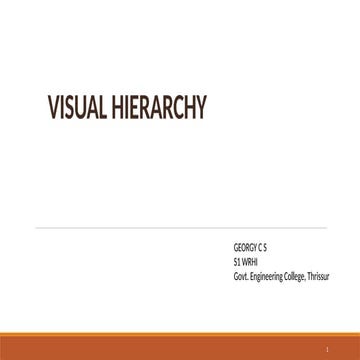 VISUAL HIERARCHY IN MAP DESIGN IN GEOGRAPHIC INFORMATION SYSTEM