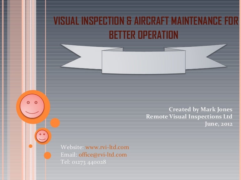 Visual inspection & aircraft maintenance for better operation