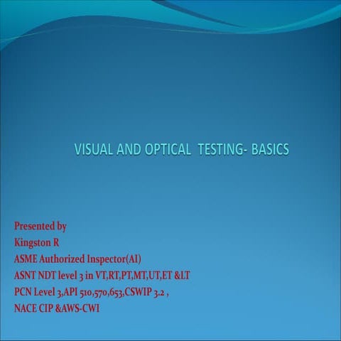 Visual inspection  Basic _Kingston R