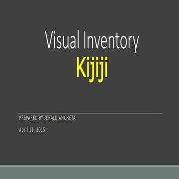 Visual inventory - Kijiji