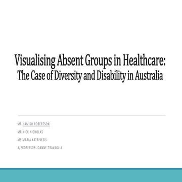 Visualising absent groups in healthcare