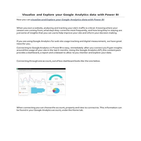 Visualize and explore your google analytics data with power bi | DOCX