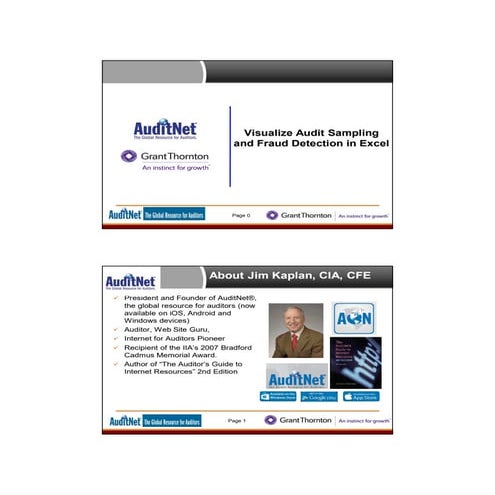 Visualize audit sampling and fraud detection in excel