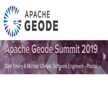 Visualize and Analyze Apache Geode Real-time and Historical Metrics | PDF
