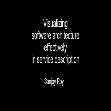 Visualizing Software Architecture Effectively in Service Description