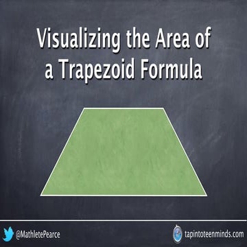 Visualizing the Area of a Trapezoid Formula - Deriving the Algebraic Formula