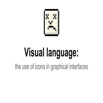 Visual language: the use of icons in graphical interfaces | PDF