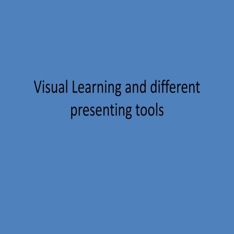 Visual learning