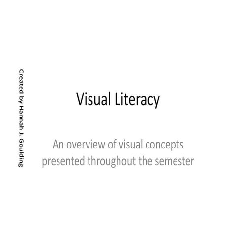 Visual literacy