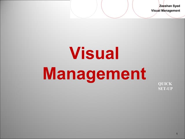 "Visual management &  5S " in Lean ...