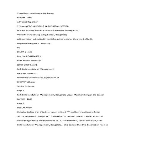 Visual merchandising at big bazaar