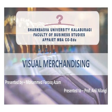 Visual merchandising by farooq azam