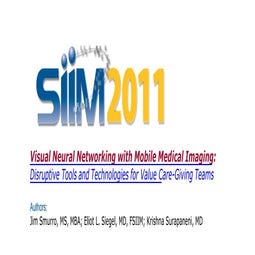 Visual Neural Networking at SIIM