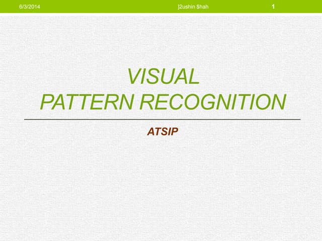 Visual pattern recognition
