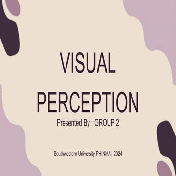 POWERPOINT PRESENTATION ON COGNITIVE PSYCHOLOGY ABOUT VISUAL PERCEPTION