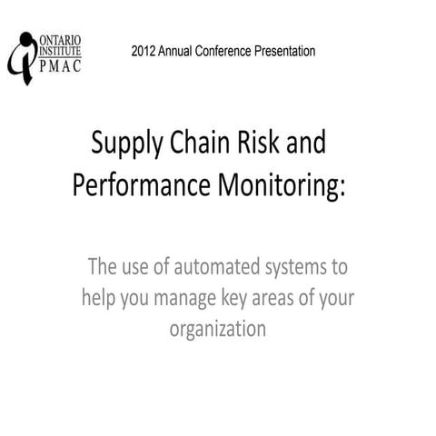 Visual performance Management Oct 20 OIPMAC | PPTX