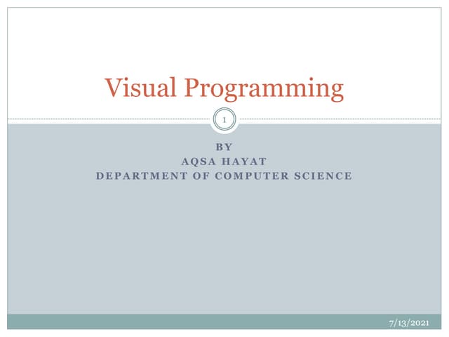 Visual programming lecture | PPT