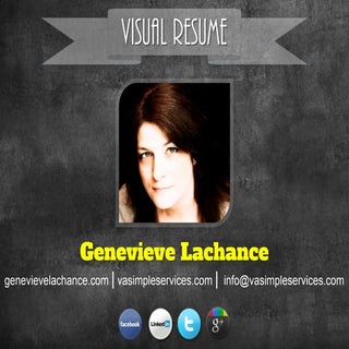 Visual resume genevieve lachance
