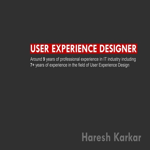 Haresh Karkar - Visual Resume