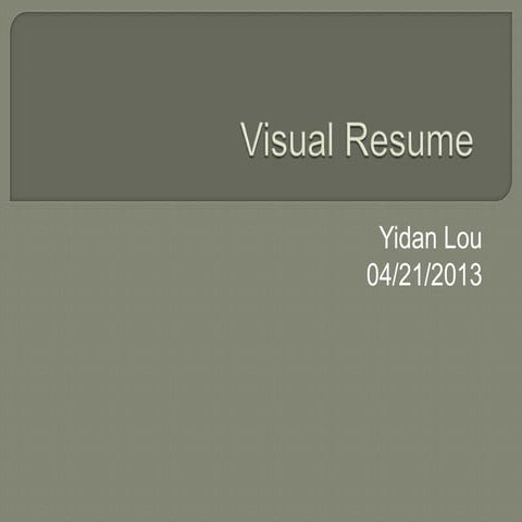 Visual resume yidan lou
