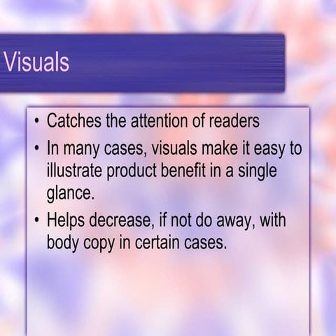 Guide to print ad visuals