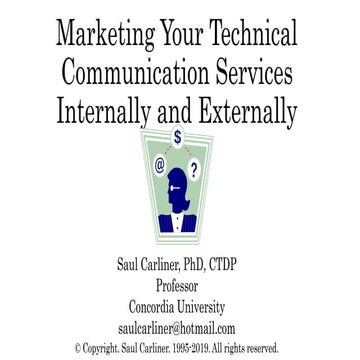 Marketing Your Technical Communication Services Internally and Externally