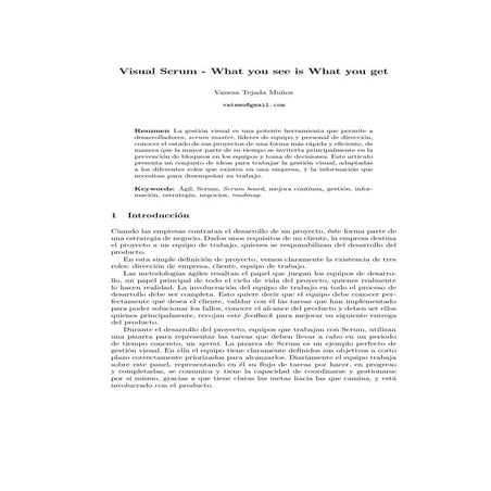 Visual Scrum - What you see is What you get