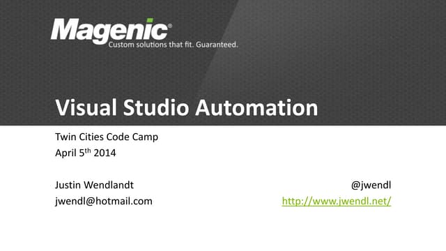 Visual Studio Automation