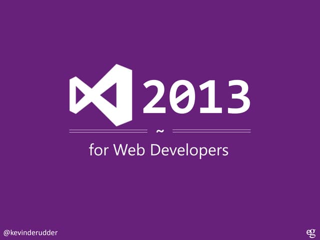 VISUG: Visual studio for web developers