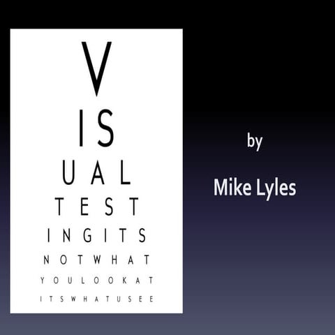 Visual Testing: It's Not What You Look At, It's What You See