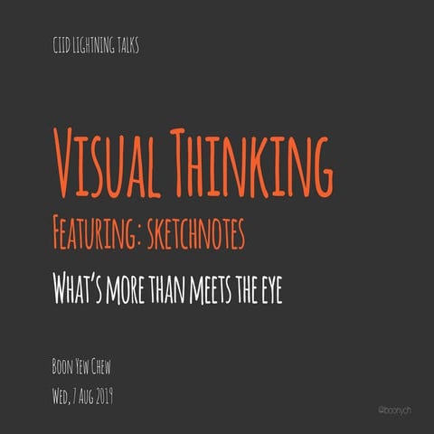 Visual thinking with Sketchnotes - CIID Summer School lightning talks