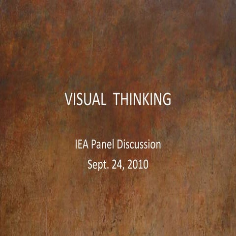 Visual  thinking and the self critique process