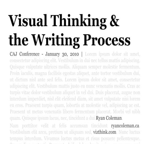 Visual Thinking & The Writing Process