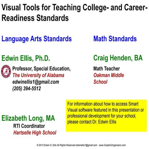 Visual tools for teaching college readiness writing standards