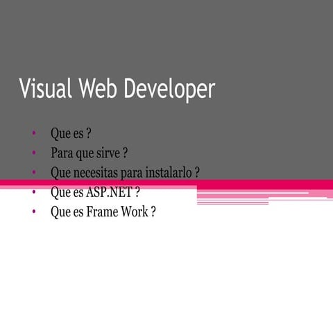 Visual Web Developer