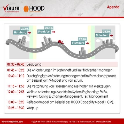 Visure Solutions German Road Show 2011  Requirements Engineering - all slides