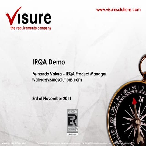 Visure Solutions Requirements Definition and Management | PPT