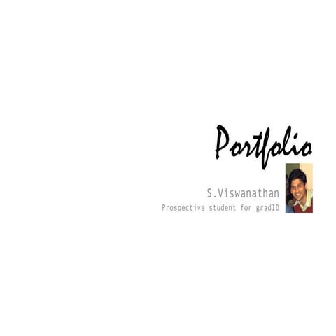 Viswanathan portfolio | PPT