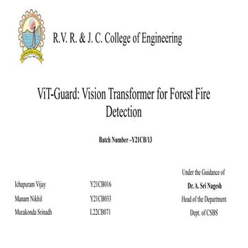 Fire Detection Using Vision Transformers Pptx