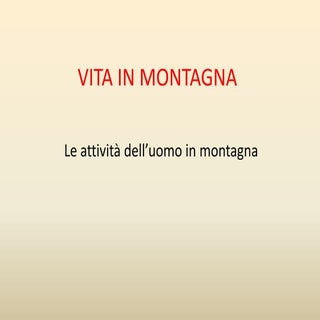 Vita in montagna