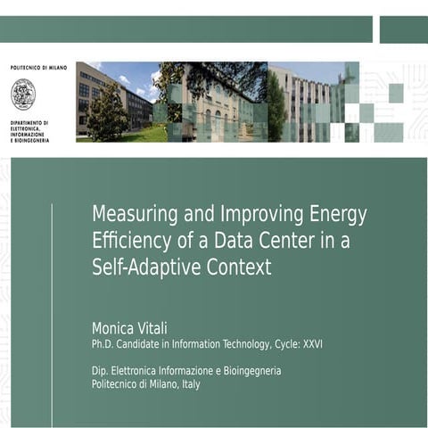 Thesis Presentation on Energy Efficiency Improvement in Data Centers
