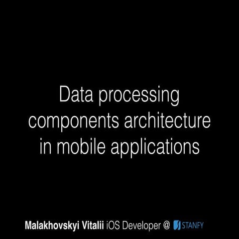 Lviv MD Day 2015 Малаховський Віталій "Архітектура компонентів обробки даних ...